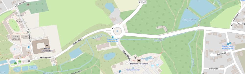 Umgebungskarte Michaelstein/Beiersdamm (Quelle: openstreetmap.org