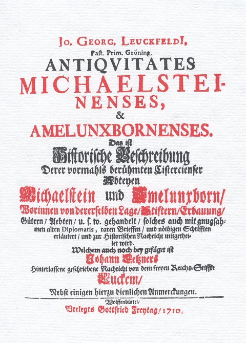 Nr. 33 Antiqvitates Michaelsteinenses, & Amelunxbornenses Dokumentationen Nr. 33