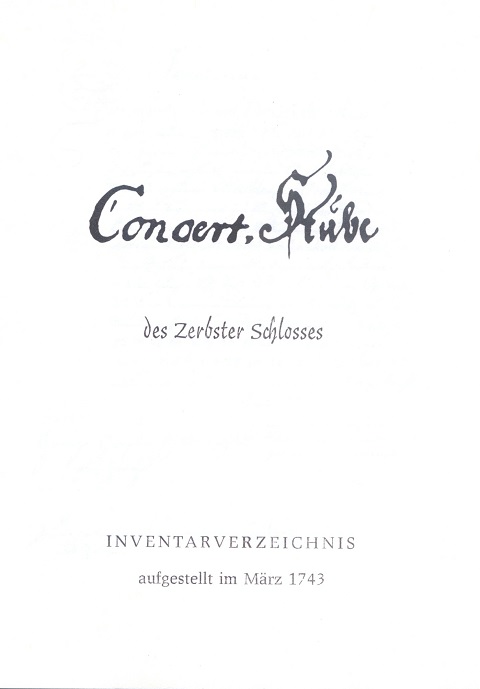 Nr. 4 Concert-Stube des Zerbster Schlosses Dokumentationen Nr. 4